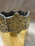 (A) Heavy Ornate Footed Brass Planter