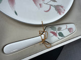 Mikasa Silk Flowers Round Party Platter & Dessert Server Boxed Set