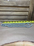 Double Strand of Silver Beaded Necklace