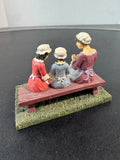 Learning to Sew Lang & Wise Colonial Williamsburg Figurine in Box