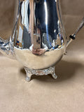 (A) Silver Plate Footed Tea Pot