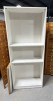 C- White Particle Board Bookcase with 4 Shelves