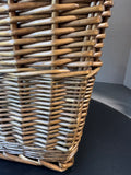 Brown Woven Wicker Hamper with Liner