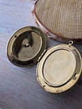 Filigree Gold Tone Vintage Locket Pendant