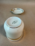 Small Gold And Cream Espresso mug With Saucer