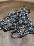 Long Rhinestone/Silver Necklace - 28”