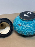 Turquoise Ceramic Lidded Jar