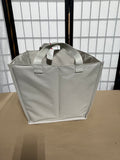 Milano Light Gray Fabric Collapsable Bin/Basket, 18"x15", 12"H.