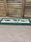 Pair of Folk Art Stenciled Farm Town Panels