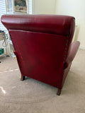 Barcalounger Red Leather Reclining Chair