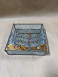 Metal And Glass Mirrored Jewelry Box With Bicycle — Signed By Artist