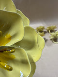 8 Yellow Enamel Pansy Napkin Rings (DD)