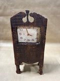 Handmade Footed Clock With Hidden Compartment WORKS