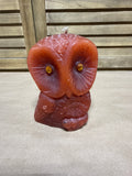 Red Tone Owl Candle / Unused (A)