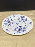 Italian Blue Snowflake Plate