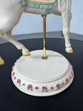 Large Resin Floral Vintage Carousel Horse
