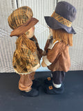 Pair of Pilgrim Harvest Kids 2FT Plush Standing Decor