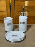 Chrome & White Bath Accessories Lot