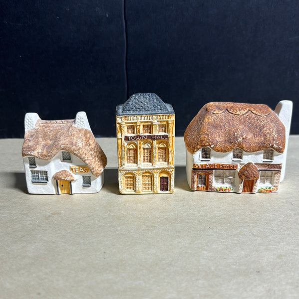 Lot Of 3 Miniature Village Houses By Philip Laureston (A)