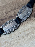 Sterling Engraved WWII Forget Me Not Bracelet