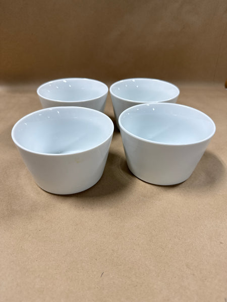 Set Of 4 White Crate And Barrel Snack Bowls // 5 Sets Available // PRICED INDIVIDUALLY