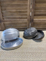 Vintage Aluminum Oval Molds with Dome Lids, (2)