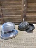 Vintage Aluminum Oval Molds with Dome Lids, (2)