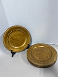7 Heavy Gold Pier 1 Chargers With Dotted Rim // 2 Sets Available // PRICED INDIVIDUALLY