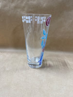 Tall Floral Stain Glass Style Vase