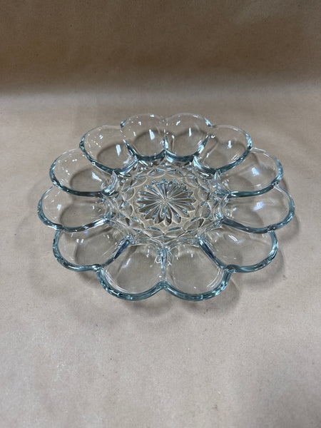 Anchor Hocking Clear Glass Deviled Egg Plate // 2 Available // *** PRICED INDIVIDUALLY ***