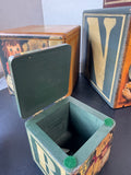 4-Piece Maude Risher Ciardi Folk Style Wooden Block Nesting Box Set