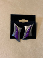 Sterling Earrings with Purple Accent