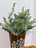 Metal Wall Pocket With Faux Greenery