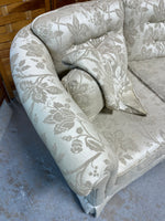 Curved Sofa, Unbranded, Cream/Champagne Color Tone***HEAVY ITEM***