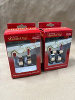 (A) Silver Mantle Stocking Holders — Set Of 4
