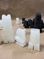 Aztec Style Marble Chess Pieces — 32 Pieces