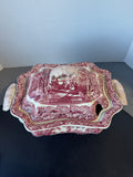 (CC) Mason’s England Vista Pink China Large Bedford Lidded Soup Tureen