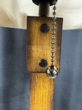 Wood Look Metal Double Pull Chain Floor Lamp (WORKS)