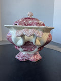 (CC) Mason’s England Vista Pink China Large Bedford Lidded Soup Tureen