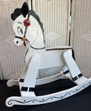 White Wooden Vintage Rocking Horse