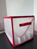 Clear Soft Plastic Zip Up Ornament Storage Box with Dividers