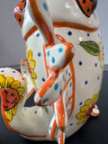 Colorful Ceramic Gluggle Jug Sunflower Fish Pitcher