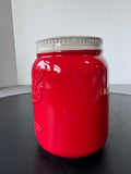 World Market Red Ceramic Mason Jar Utensils Crock