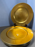 Set Of 4 Gold Chargers With Box // 3 Available // PRICED INDIVIDUALLY