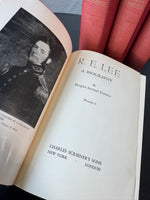 R.E. Lee: A Biography by Douglas Southall Freeman 1930’s Vintage 4-Volume Hardcover Book Set