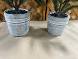 Pair of Faux Christmas Trees in Ceramic Pots, 16"H and 21"H