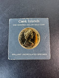 Cook Islands 100 Dollar Gold Coin AUTHENTICATED (FINAL SALE—NO RETURNS)