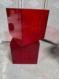 Pair of IKEA Lekman Red Plastic Storage Boxes