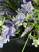 Large Faux Purple Floral Centerpiece Arrangement