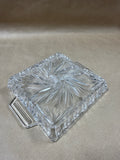 Square Divided Clear Glass Dish